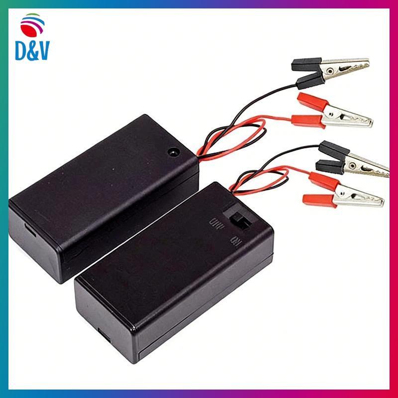 D & V 1 Pcs Novas Baterias Plástico Shell 3x AA Retangular Embutido Suporte De Bateria Caixa De Armazenamento 4.5 Com Ta
