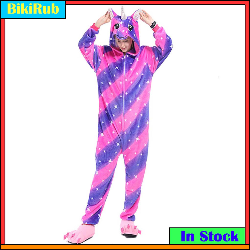 Natal Kigurumi Unicórnio Vaca Girafa Traje Adulto Unisex Pelúcia Macacão Pijama Macio Flanela Capuz Cauda Halloween Fant