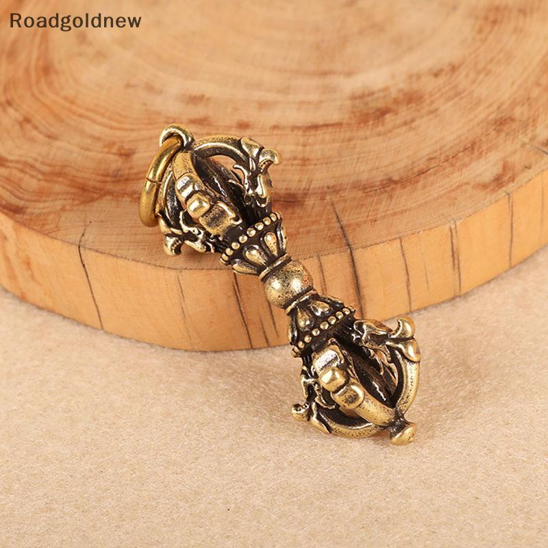RGN 1pc Chinês Tibetano Artesanato Budista Cobre Cinco Ações Dorje Vajra Pilão Mini Chave Ornamentos NW
