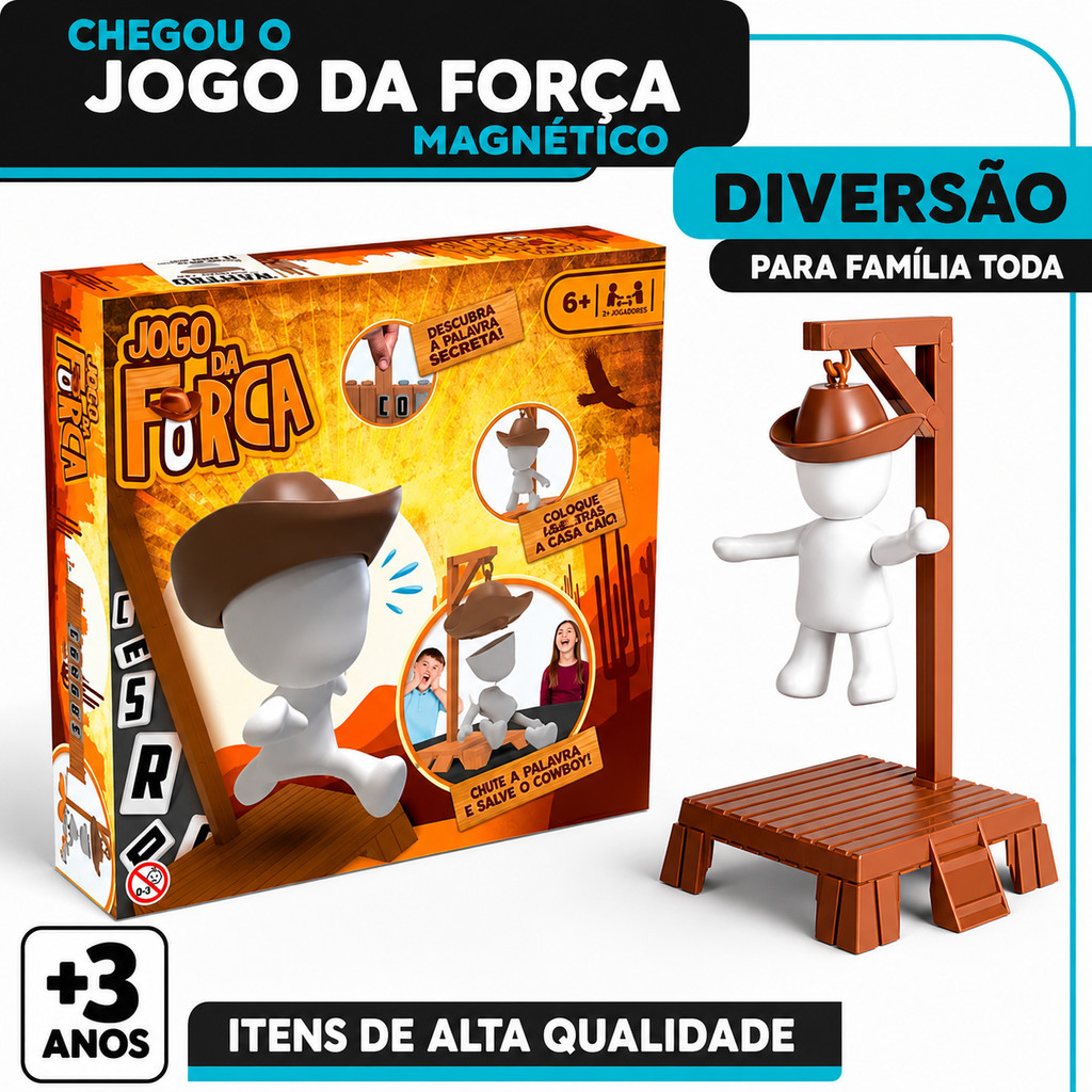 Jogo Da Forca Cowboy Magnetico Interativo Educativo Familiar Infantil Com Roleta E Letras  Divertido