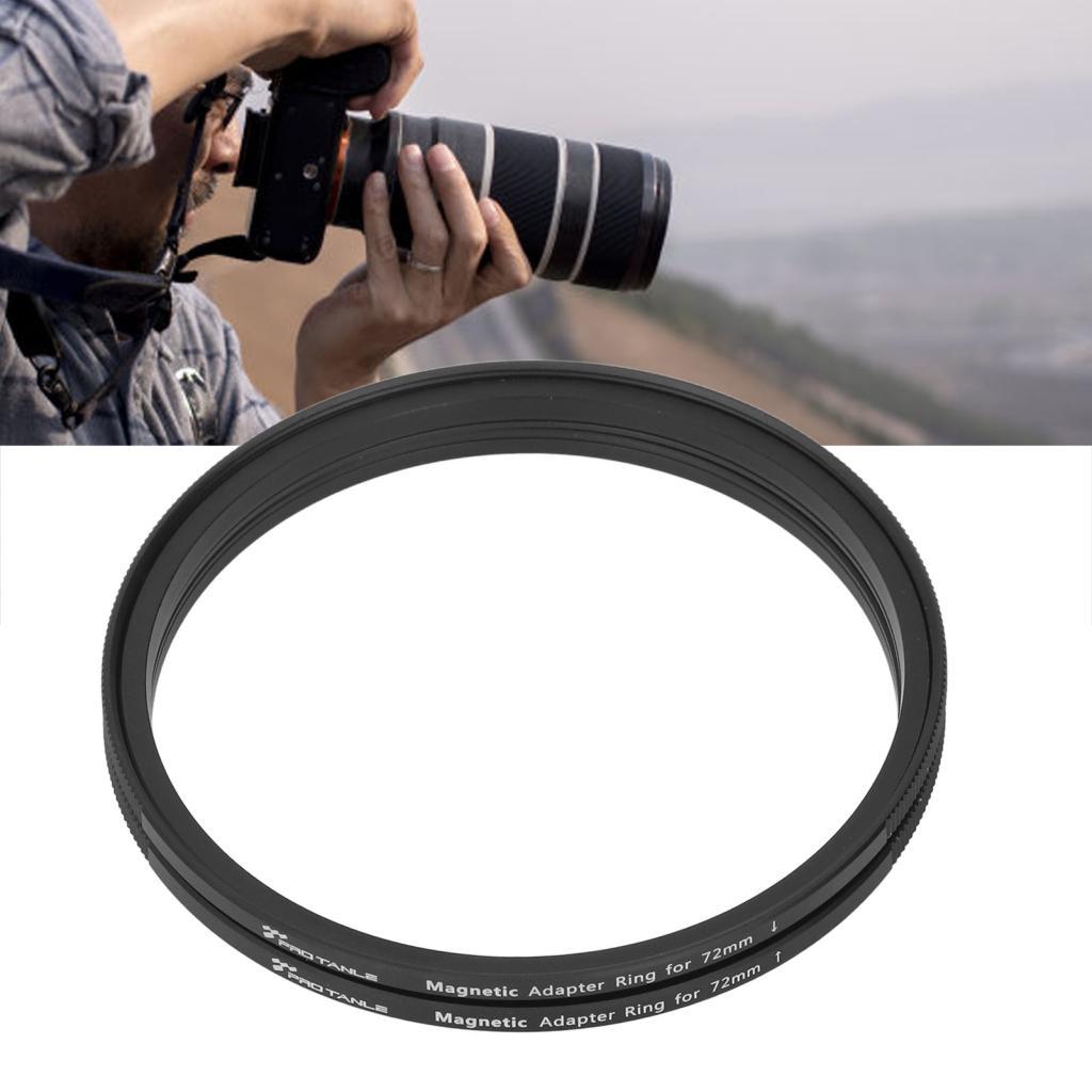 Anel adaptador de filtro de lente de câmera magnético ajuste preciso liga de alumínio leve para fotografar