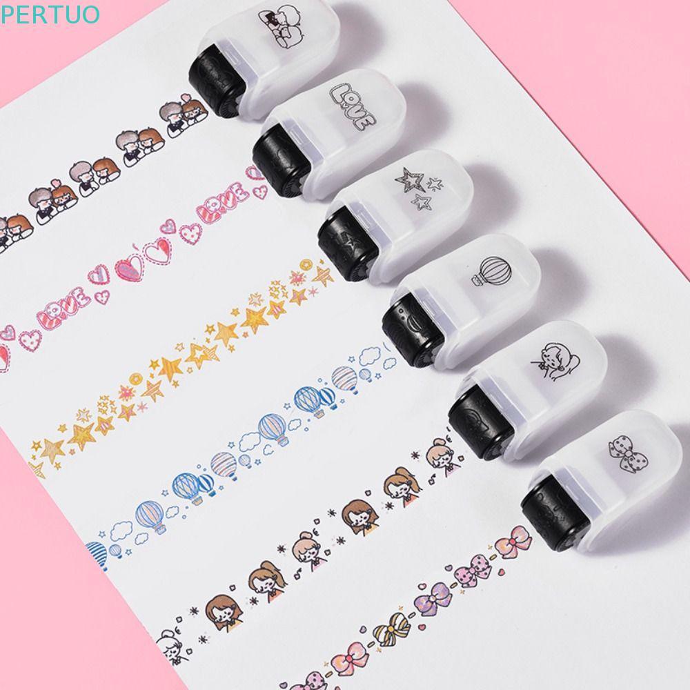 PERTUO Graffiti Doodle Roller Stamp , Desenho Marcação Pontos-Chave Marcador Impresso Carimbo De Rolo , Padrão Decorativ