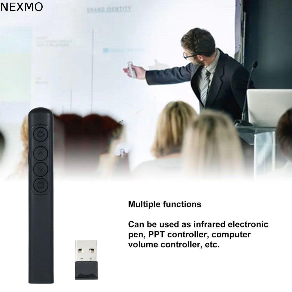 Clicker De Apresentação Sem Fio NEXMO , Caneta Flip Laser PPT Remoto Infravermelho De 2.4 Ghz , Com Bolsa De Armazenamen