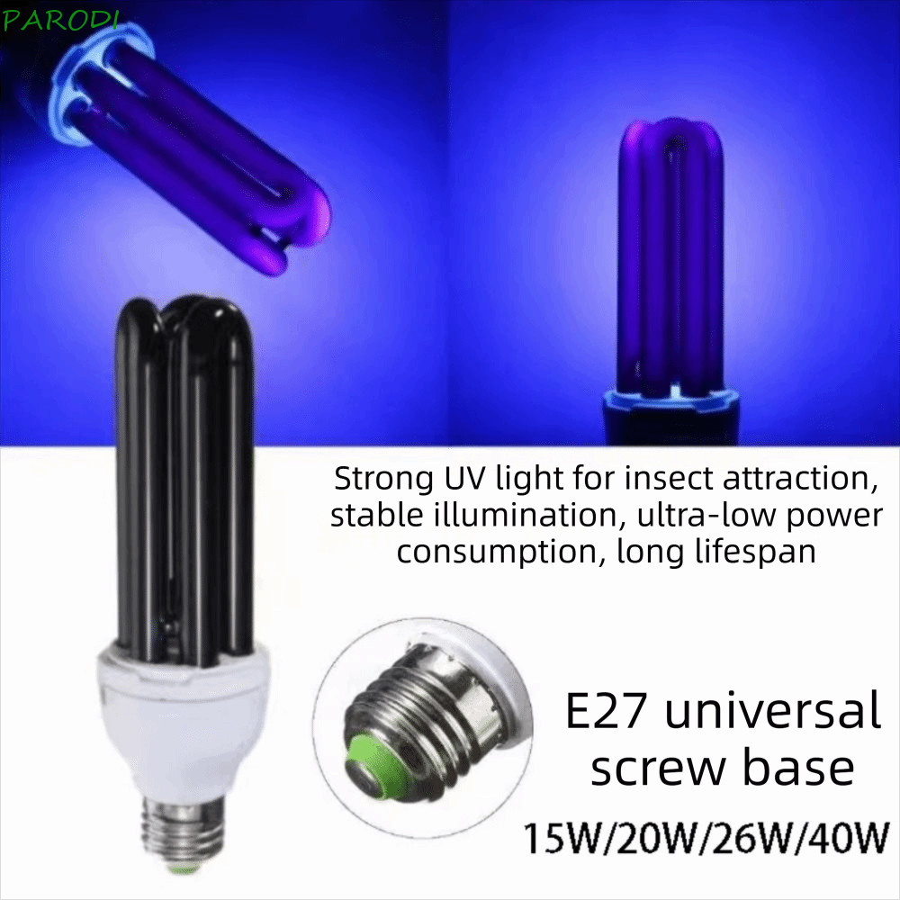 Lâmpada UV Paroi , Luz Roxa AC220V Fluorescente Ultravioleta , Base E27 Preta De Baixa Energia