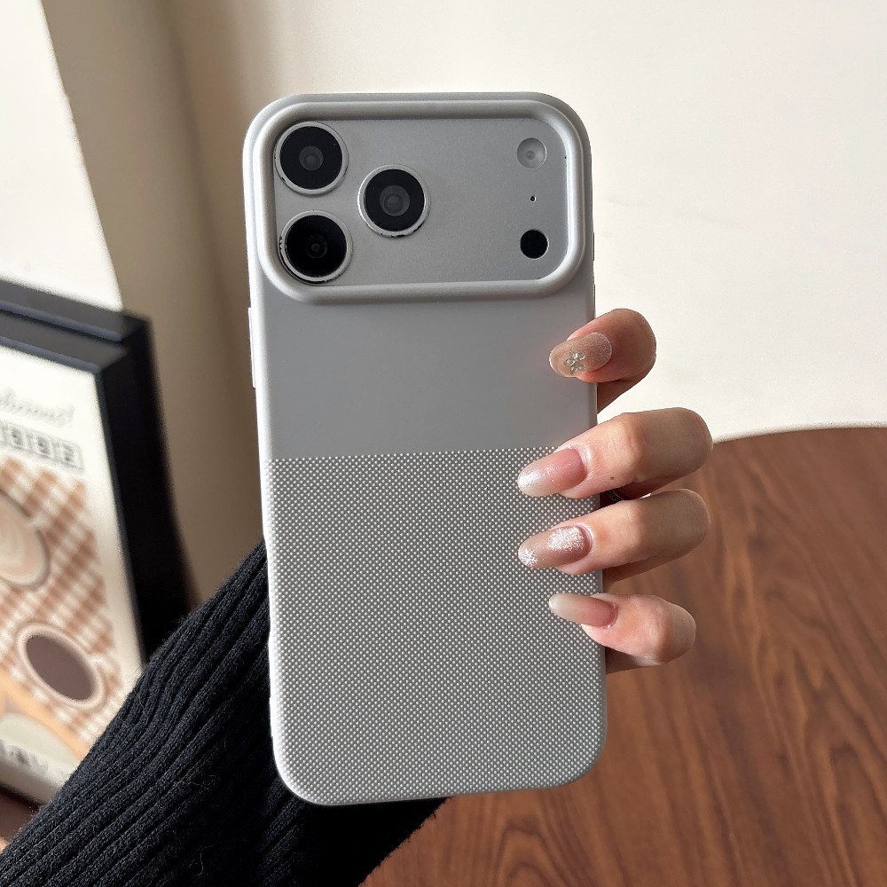 Wave Point Raised Texture Phone Case For iPhone 17 16 15 14 13 12 11 Pro Max 17 Air Soft TPU Flocked Lining Anti-Fall Fa