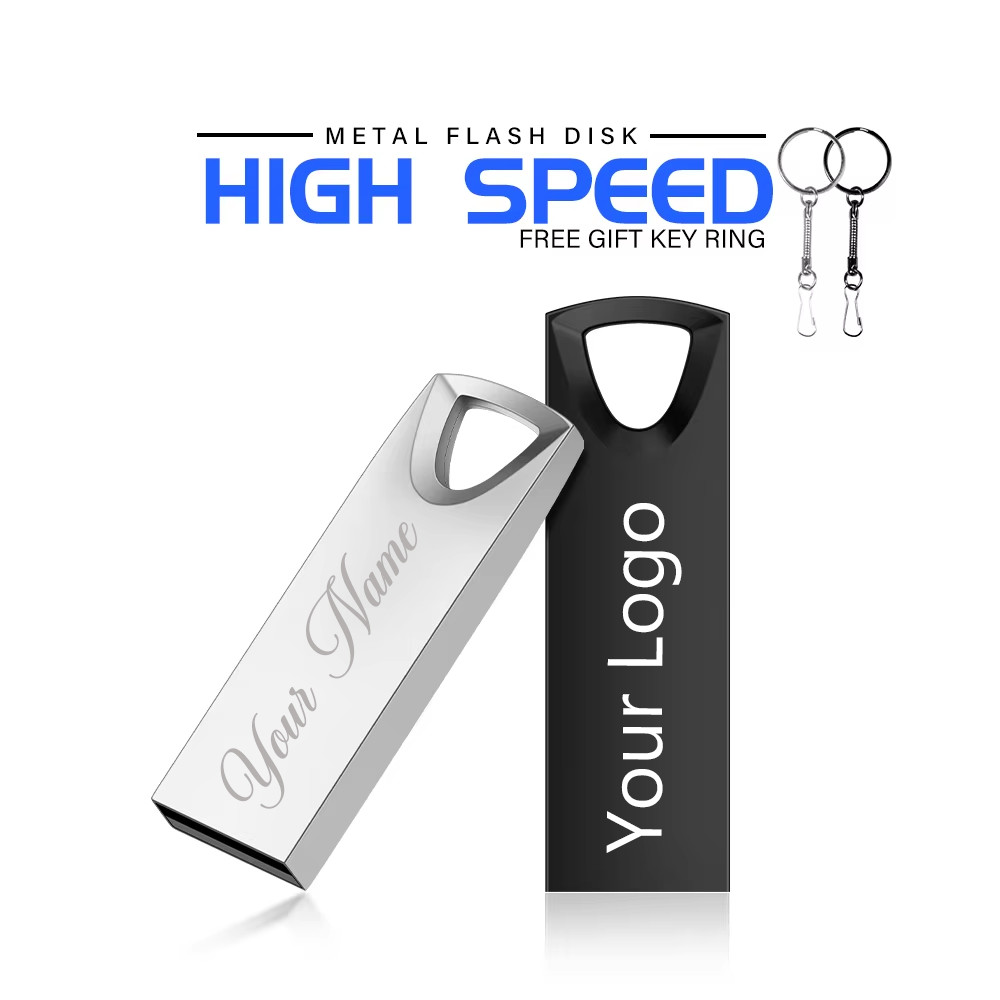 Unidade Flash USB 2.0 De Metal Com Logotipo Personalizado Grátis , 4GB , 8GB , 16GB , 32GB , 64GB , 128GB , Pen Drive Ch
