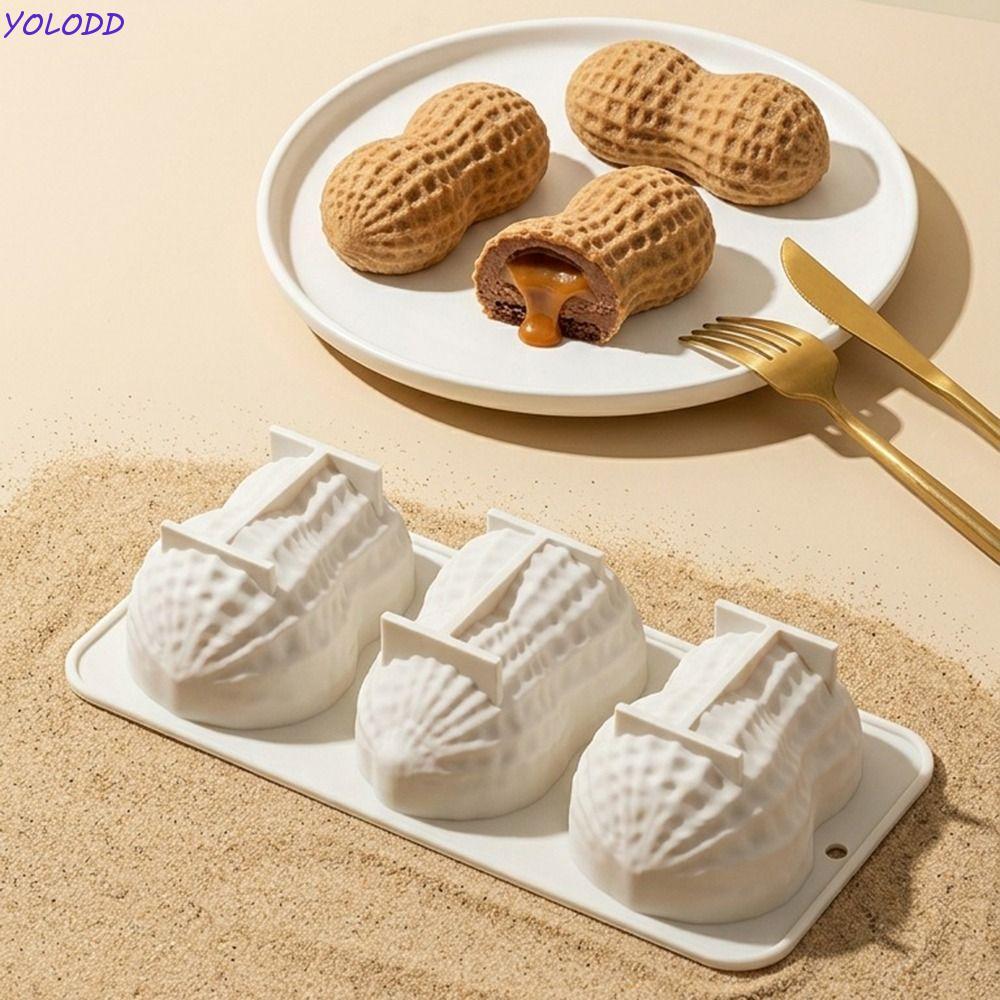 Molde De Bolo De Mousse Yoloqx , Silicone De Amendoim Resistente A Altas Temperaturas Em Forma 3D , Produto Comestível