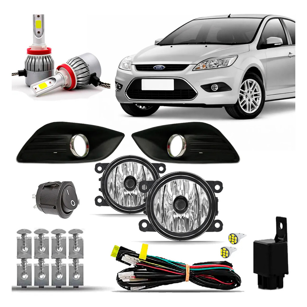 Kit Farol Milha Focus 2009 2010 2011 2012 2013 Led
