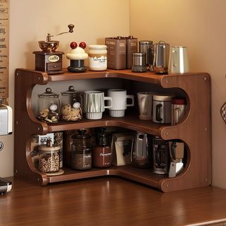 Prateleira de mesa para cafeteria, Bar, canto, copo de água, café, artigos diversos, organização de armazenamento, banca