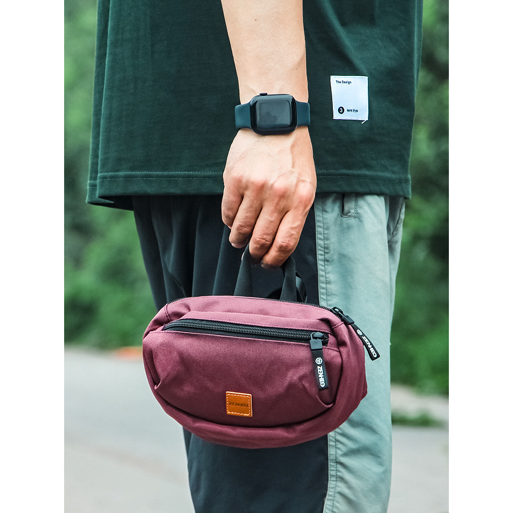 Bolsa de cintura leve ao ar livre moda mensageiro bolsa de ombro peito esportes viagem lazer pequeno saco de armazenamen