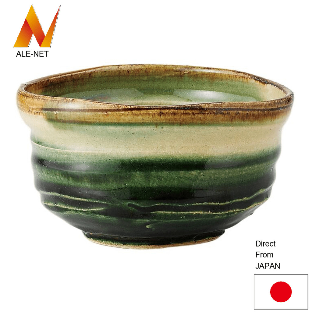 ALE-NET Matcha bowl, Oribe blurred matcha bowl, Ceramic, Mino ware, Made in Japan 【Direto do Japão】