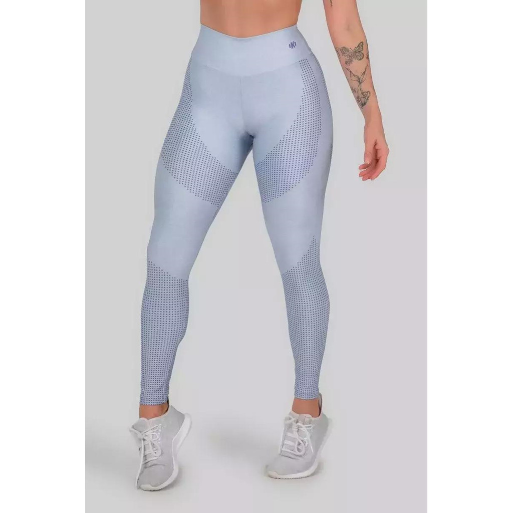 Calça Legging Estampa Digital Cós Duplo (Lilac Mark) | Ref: K3009-A