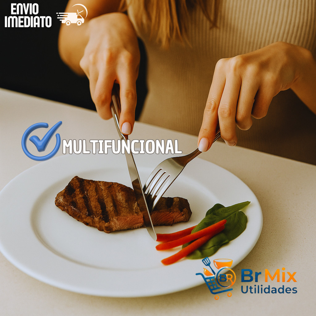 KIT de Talheres inox Garfo Faca Colher Cozinha Restaurante Talher Utilidades — imagem 2 de 2
