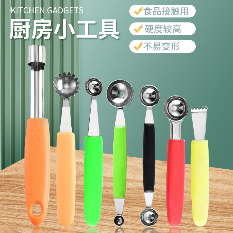 Bolador de frutas em aço inoxidável, descaroçador de frutas, bolador de melancia, bolador de sorvete, utensílio para tra