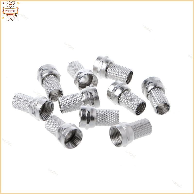 10 Pcs 75-5 F Conector Tipo Parafuso Para RG6 Antena TV Satélite Coaxial Tw