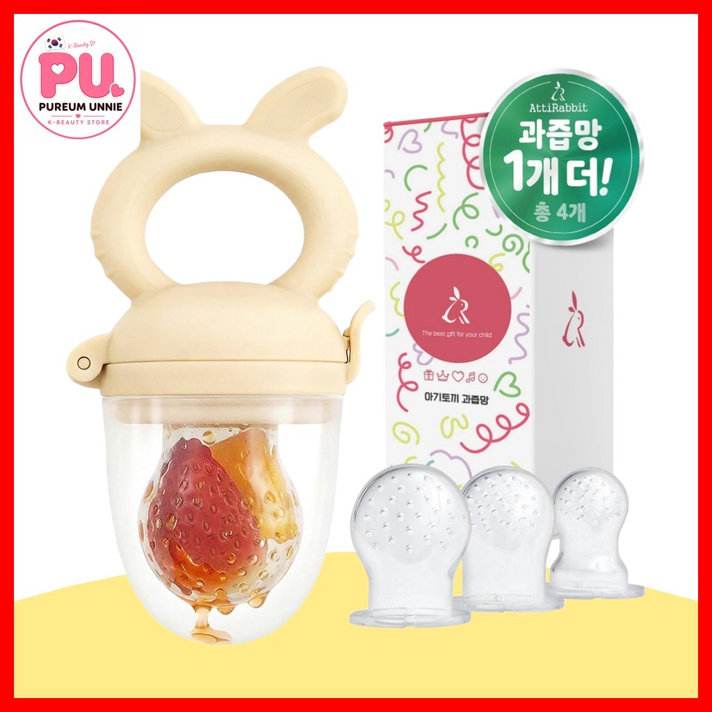 Conjunto De 4 Comedouros De Frutas De Silicone Para Alimentos Frescos (Sml) Chupeta De Treinamento Bebês