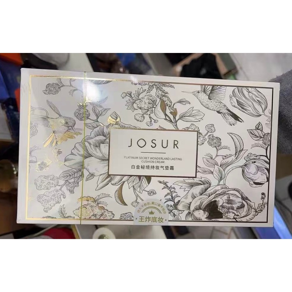 Jiuser Platinum Secret Land Almofada de maquiagem de longa duração BB Cream Corretivo forte hidratante de longa duração