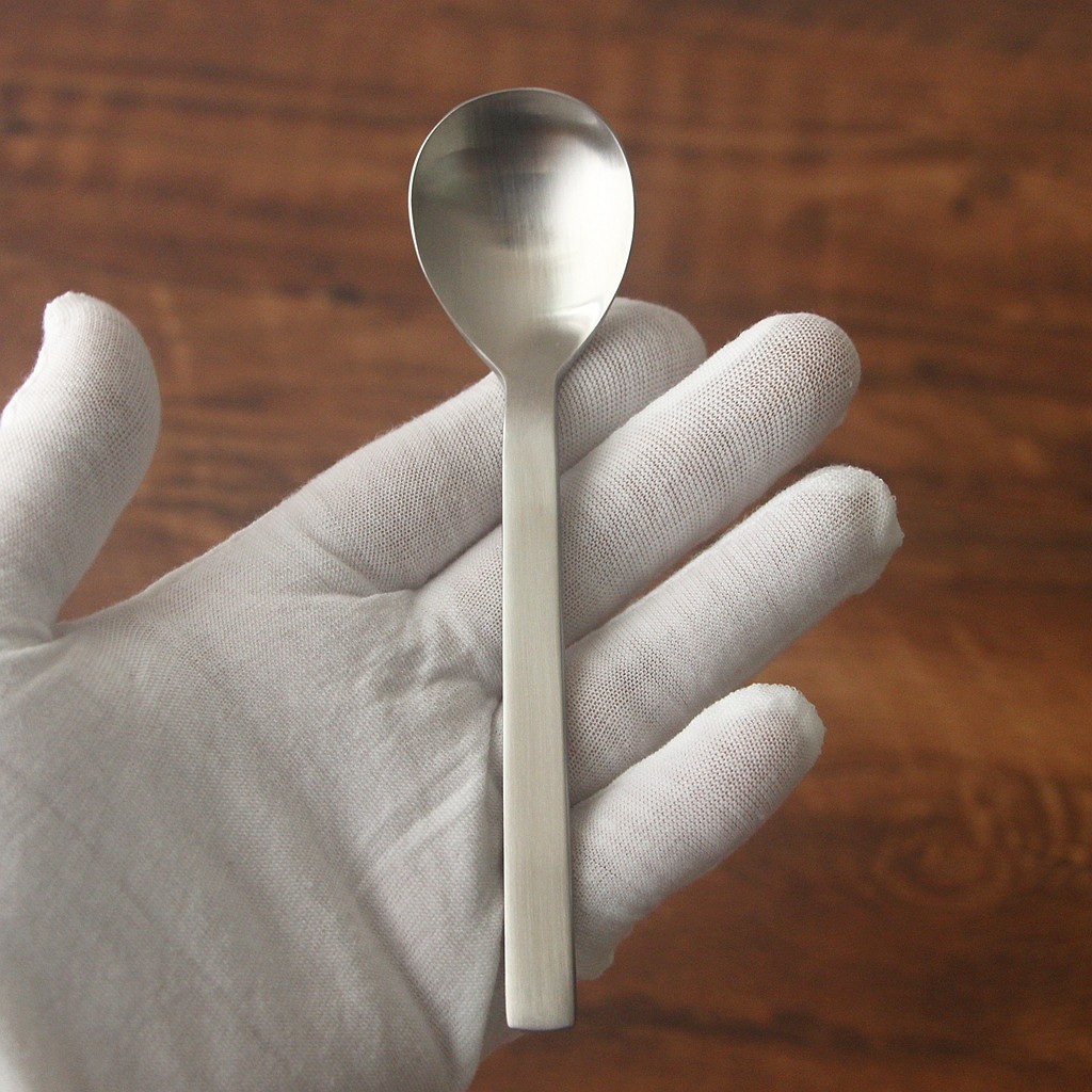 Aowei Delicado Fosco Colher Pequena 18/10 Colher de Aço Inoxidável Colher de Sobremesa 304 Colher de Bebê Restaurante Co