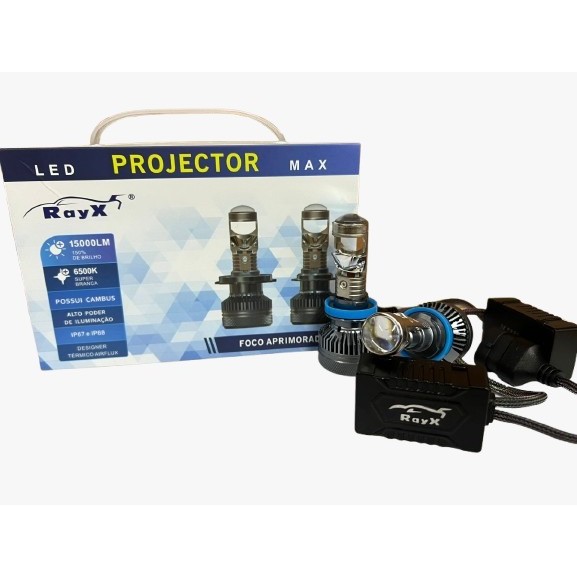 Lâmpada Ray X Led Projector Max Mini Projetor 6500K 15000LM