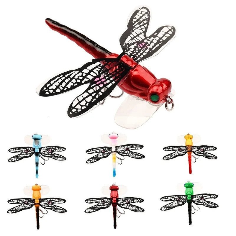 Isca de Pesca Topwater Dragonfly 6.2g 75mm, Isca Artificial Popper para Truta, Isca Rígida para Corrico, 1 Peça