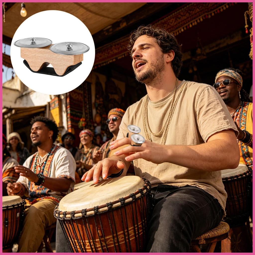Jingles De Mão Pequenos Instrumentos Musicais De Metal Dedo Pandeiro Percussão Para Cantor Vocalista Músico openalbr