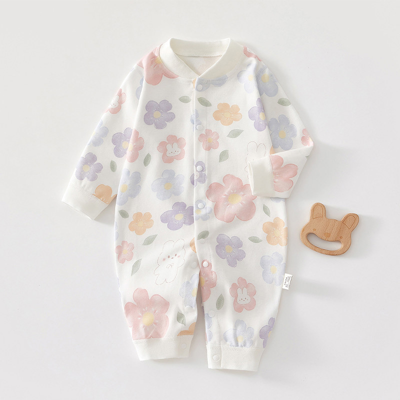 Bebê recém-nascido roupas de uma peça primavera outono puro algodão Bottoming roupa interior desossado macacão bebê pija