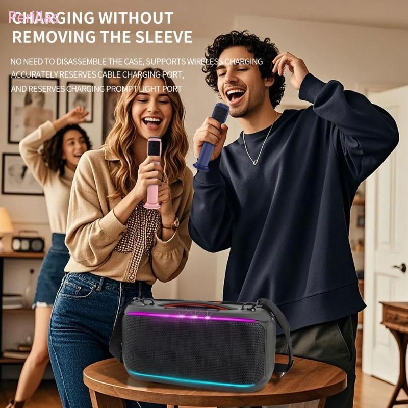 Perillas Capa Silicone Macio Para Microfone Portátil Evita Arranhões E Danos, Ideal Reuniões Viagens Música