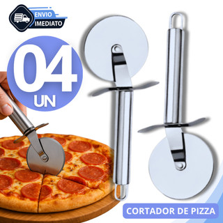 Kit Cortador Pizza Carretilha Aço Inox 29Cm Alta Qualidade Resistente Durável Cozinha Pizzaria Utensílios