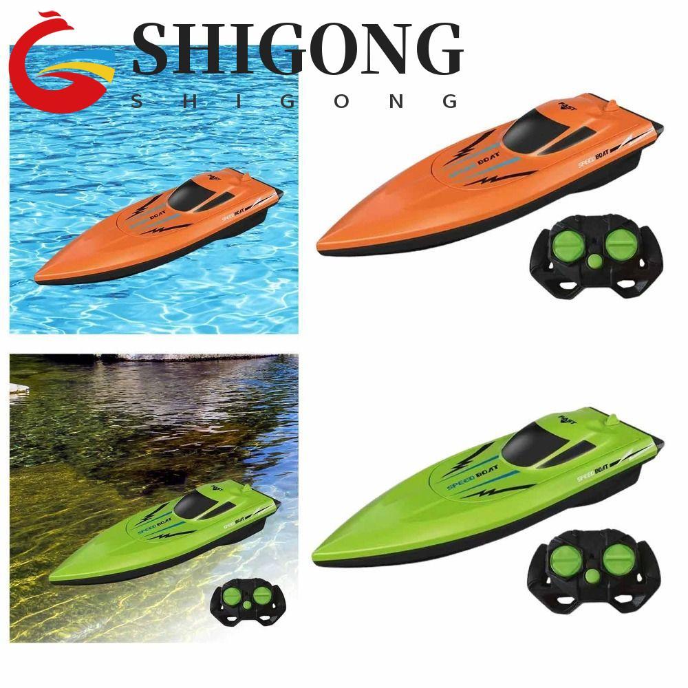 SHIGONG Racer RC Barcos , Barco À Vela De Controle Remoto De Longa Duração , Brinquedo Elétrico De Lancha Sem Fio 2.4G