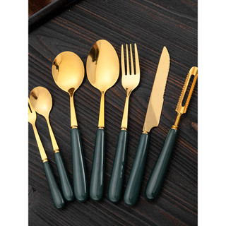 Talheres de bife talheres ocidentais conjunto de talheres colher conjunto de três peças conjunto de talheres ocidentais 