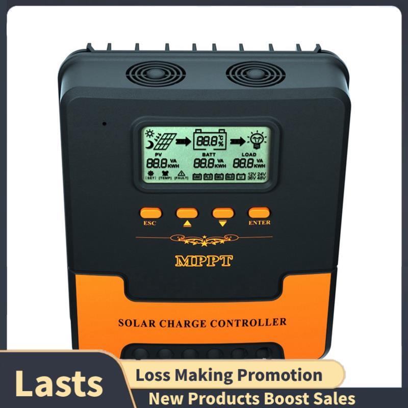 Controlador De Carga E Descarga Da Bateria 60A MPPT 12V 24V Adaptador Automático Carregamento De Lítio Chumbo-Ácido Para