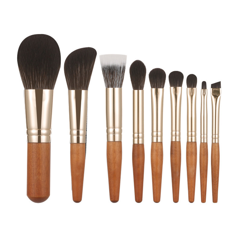 pincel maquiagem kit pincel maquiagem Mini 9 conjunto de pincéis de maquiagem pincel de pó solto pincel de sombra de nar