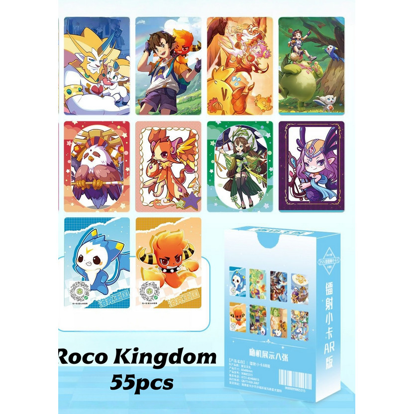 50-55pcs Roco Kingdom Laser Lomo Cartões Manga Manhwa Jogo Photocards Long Xing Dragon Star Locke Princesa Clea Filt Abu