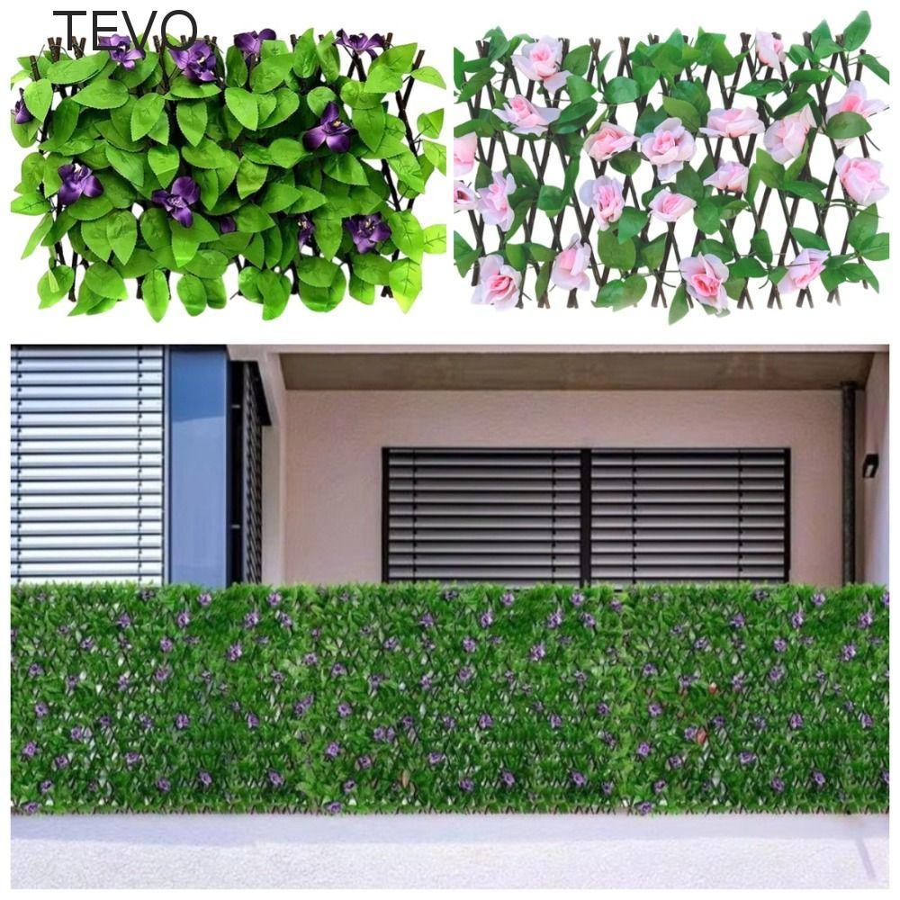 Treliça Decorativa De Jardim TEVO , Cerca De Privacidade De Folhas Artificiais Flexíveis De Girassol , Fácil Instalação