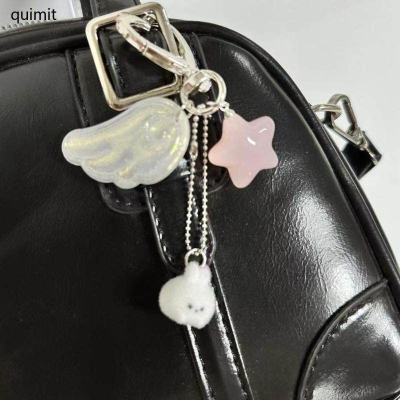 QUIM Dreamy Star Chaveiro Estrela Asa Anjo Charme Decorativo