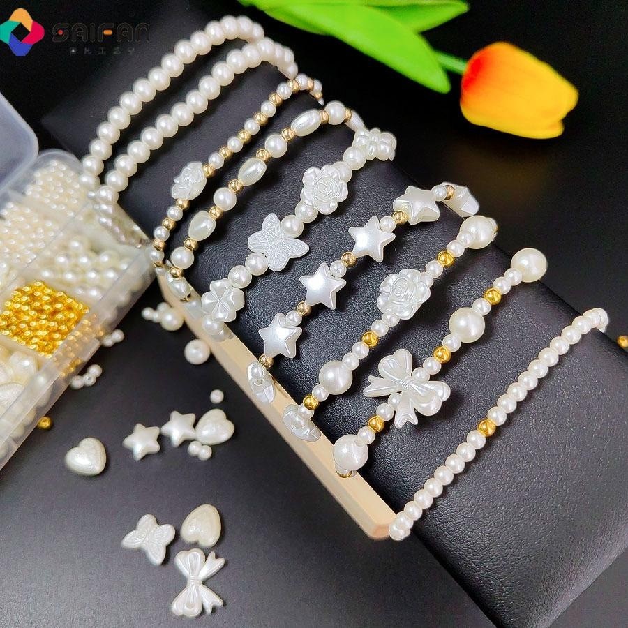 Acessórios pulseira diy material artesanal acessórios pulseira contas vários estilos jóias imitação pérola ma