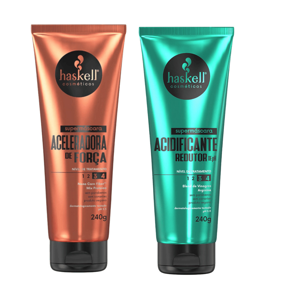 Kit Máscara Acelerador de Força 240g e Disciplificante 240g Haskell