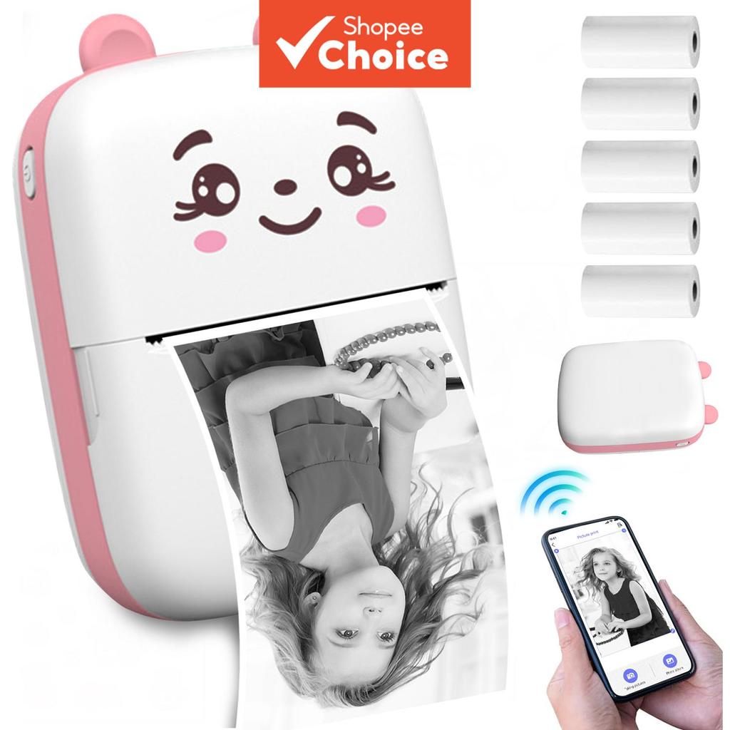 Mini Impressora - Impressora de Adesivos Print Pod Portátil Térmica Sem Tinta Impressora de Bolso Bluetooth Mini de