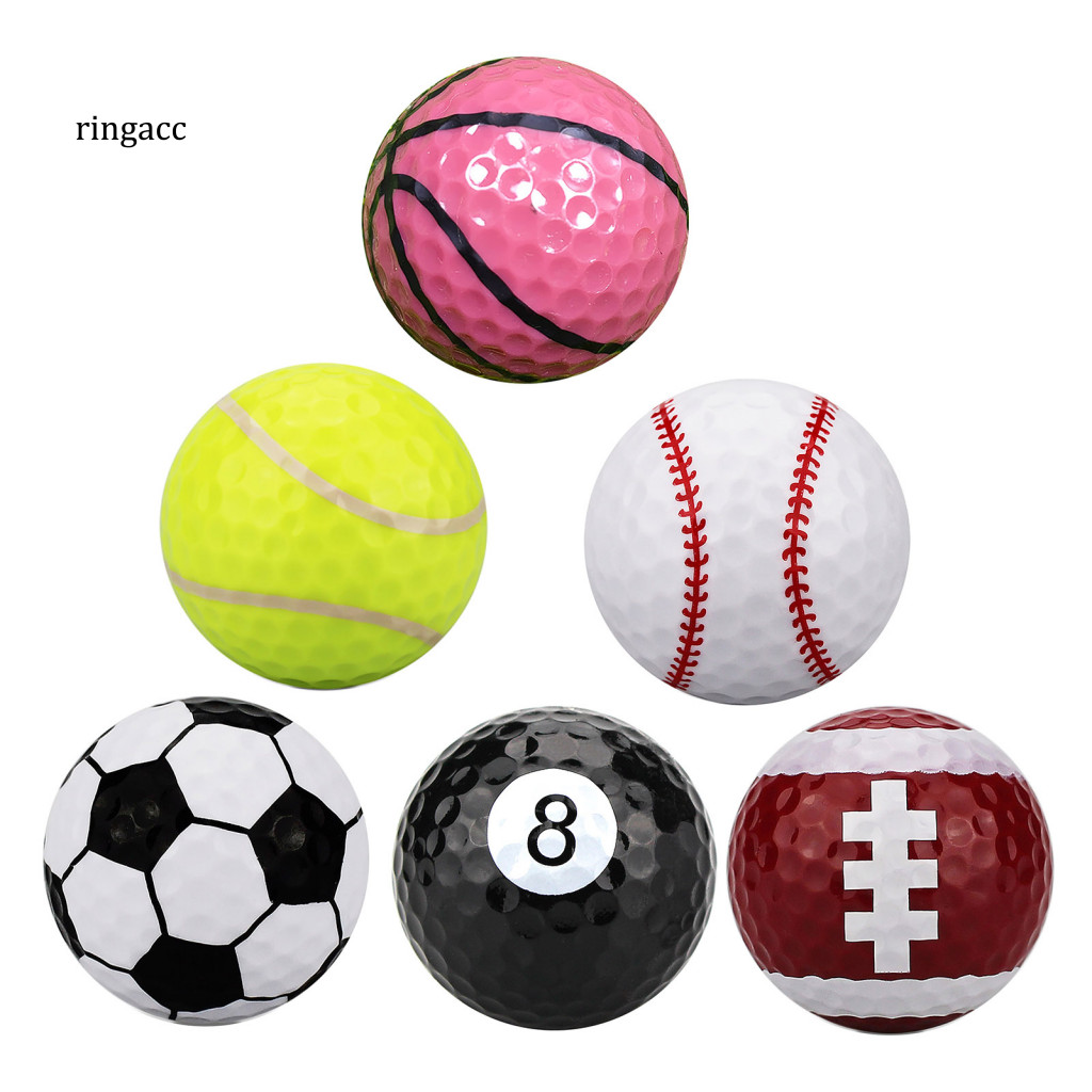 Durable Golf Ball Rubber Practice Balls – Double Layer Driving Range Training for Indoor Outdoor Use Football Basketba