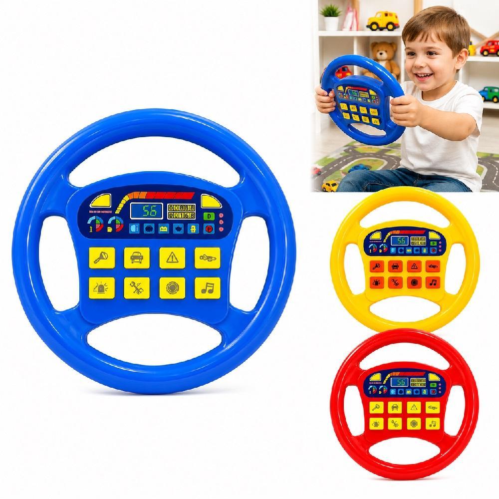 VOLANTE INTERATIVO MUSICAL INFANTIL BRINQUEDO BEBE MOTORISTA SOM BUZINA DIDATICO CRIANCA CARRO SIRENE AMBULANCIA