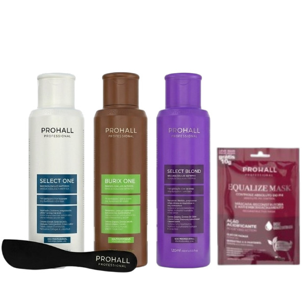 Kit Escova Progressiva Select  One, Blond e Burix 120ml Prohall