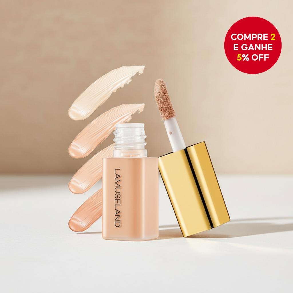 ZSEEY Mini Corretivo Líquido 4 Cores, Cobertura Total, Disfarce Olheiras, Acne, Manchas, Imperfeições, Maquiagem Facial