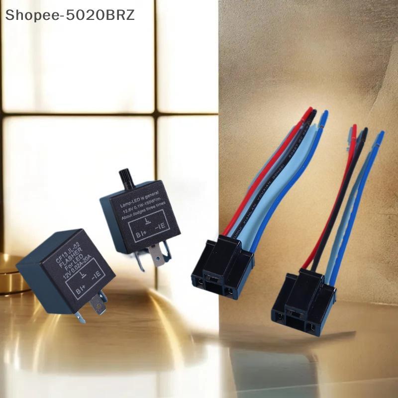 [THEBR] 12V 3 Pinos Ajustável LED Pisca Relé-Para Motocicleta Automotiva De [BR]