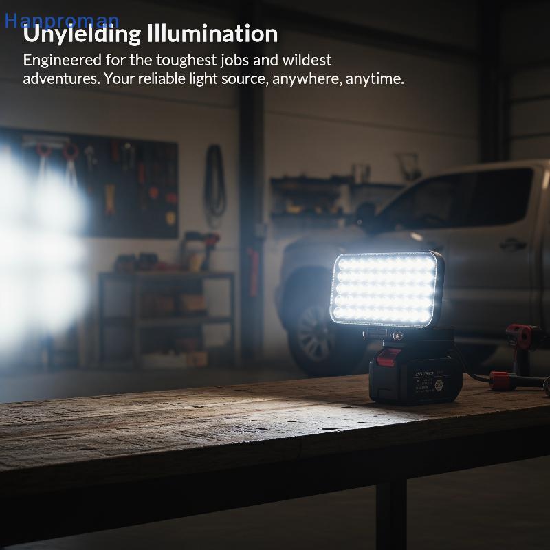 Hanproman > Lanterna LED De Alta Intensidade Com Bateria E Holofote Para Iluminação De Emergência Externa Também
