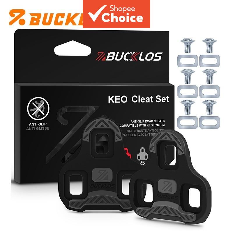 BUCKLOS Presilhas Antiderrapante para Pedal de Bicicleta de Estrada 0/4,5/9° LOOK KEO Duráveis para Ciclismo