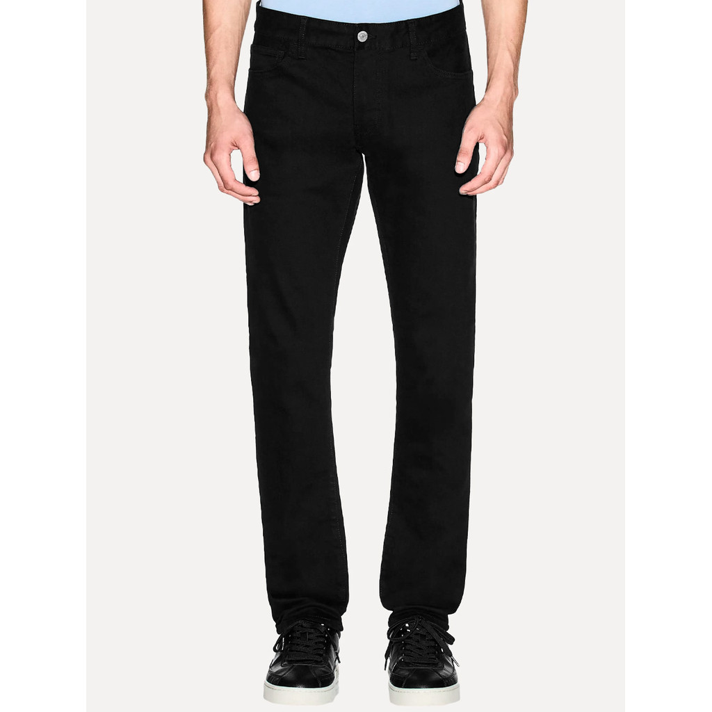 Calça Jeans Armani Exchange Masculina J14 Fleece Slim 5 Pockets Preta