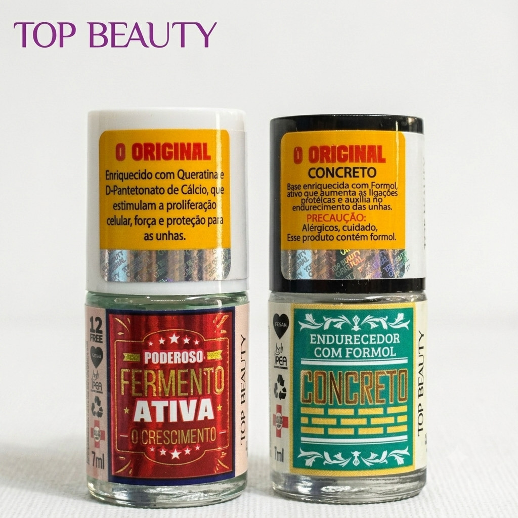 Kit S.O.S Unhas Manicure Base Concreto com Fermento