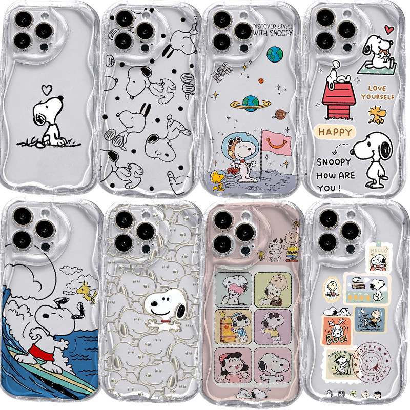 Capa De Silicone Transparente Snoopy Fofa Para Xiaomi POCO X8 Pro Max M7 X7 X6 F