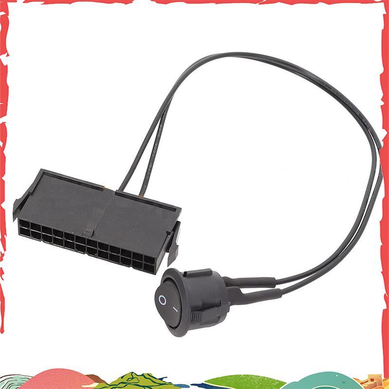 24 Pinos Fêmea ATX PSU Fonte De Alimentação Starter Tester Start Up Jumper ON OFF Interruptor Cabo 18AWG 30CM Igaldjur1