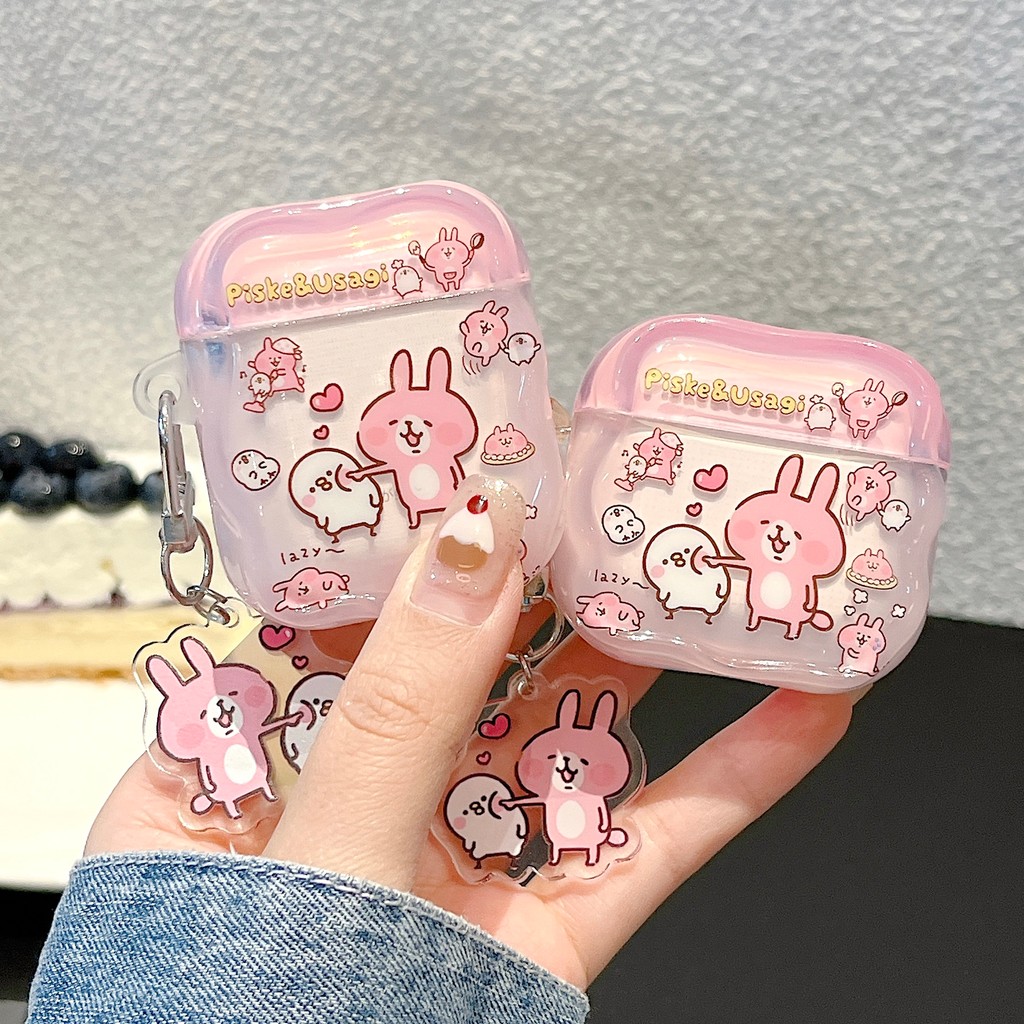 Capa ins Para AirPods , Protetora Fone De Ouvido Apple , Corrente Fofa De Desenho Animado Adequada 4 1/2 Pro/2 3 Antider